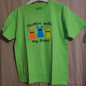 Chillin’ With My Peeps Easter Shirt | Bunny Graphic Tee | Kids Spring Top